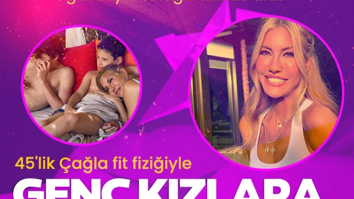 Oğullarıyla soluğu tatilde aldı! 45 yaşındaki Çağla Şıkel fit fiziğiyle genç kızlara taş çıkardı!