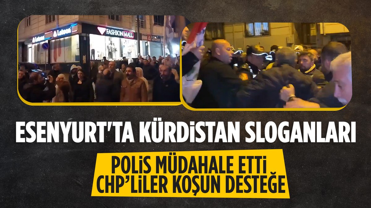 Esenyurt’ta terör örgütü yandaşlarından ‘Kürdistan’ sloganları