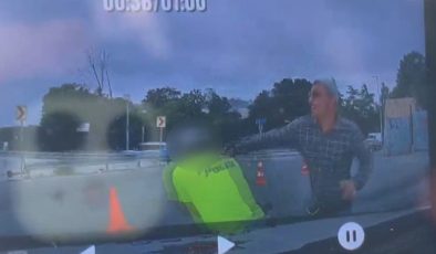 Polise bıçakla saldıran şüpheli ayağından vurularak yakalandı